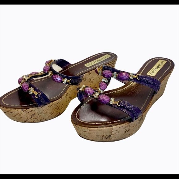 Nils & Nila purple rhinestone and jewel sandals - Picture 2 of 8